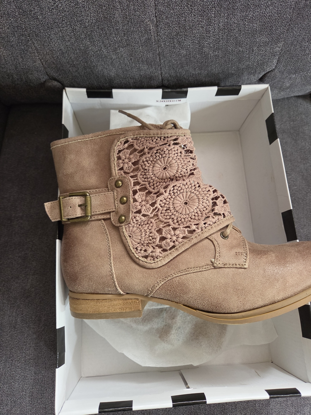 New*  Not Rated - Crochet Ankle Bootie